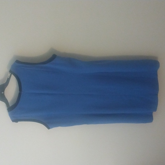 Size 24. Beautiful blue sleeveless dress trimmed in black.  Jessica London - Picture 2 of 5